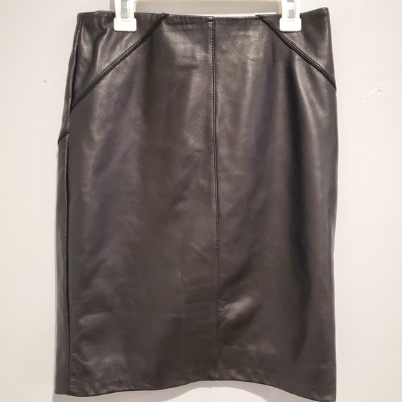 Victoria's Secret Dresses & Skirts - Body by Victoria Black Leather Skirt Size 2